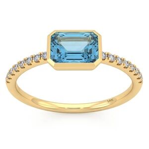 Elegant Gold and Blue Gemstone Ring